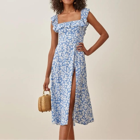 REFORMATION | Aquamarine Dress in Color: Daniella - Picture 1 of 3